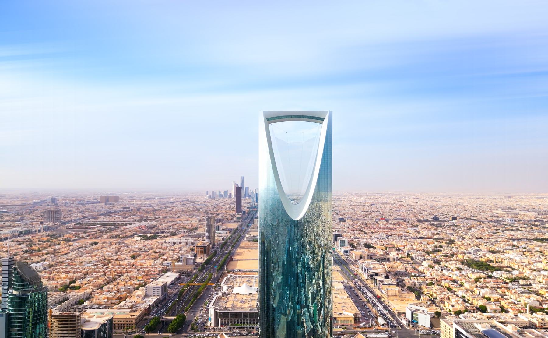 أفق الرياض مع برج المملكة